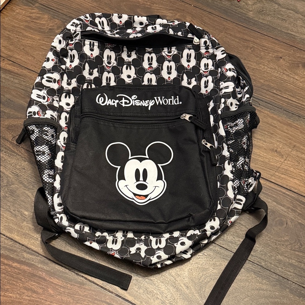 Disney Parks Black & Whote Mickey Mouse Backpack